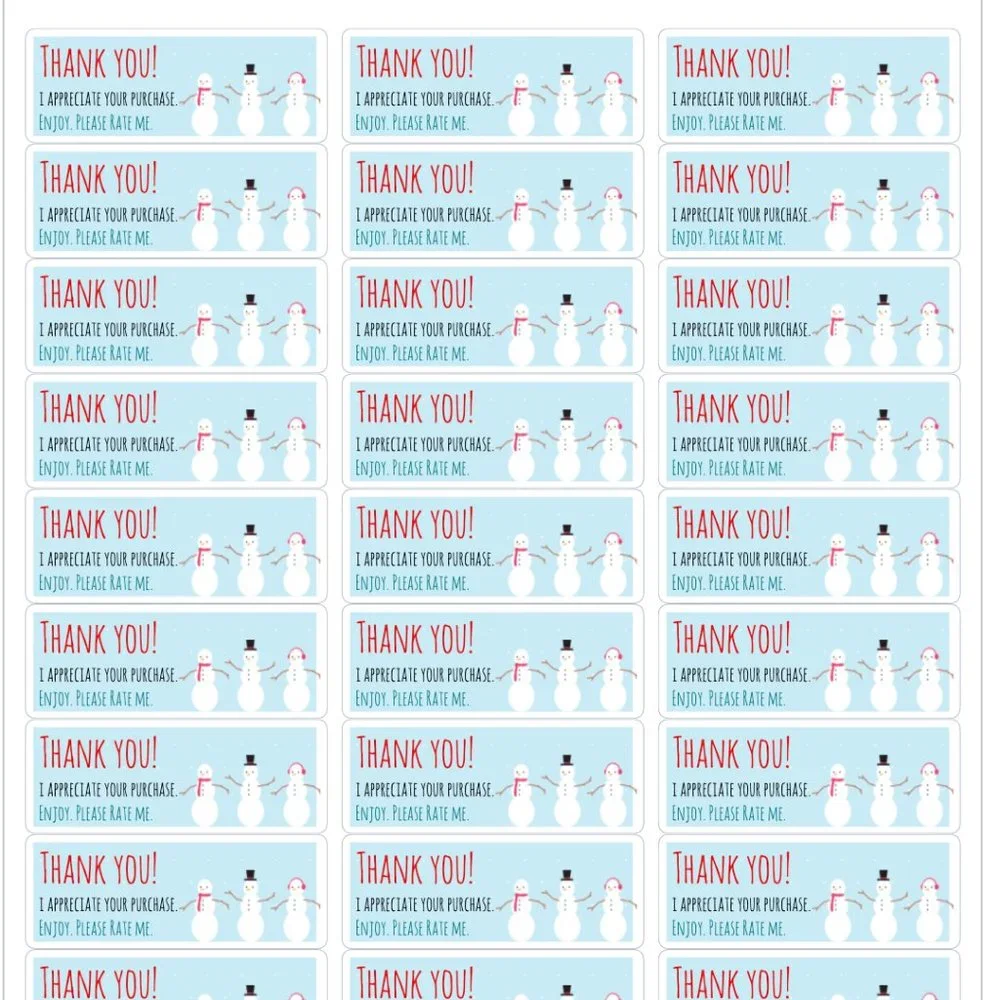 Thank You Stickers Order Shipping Labels Box Mailing Label Sticker